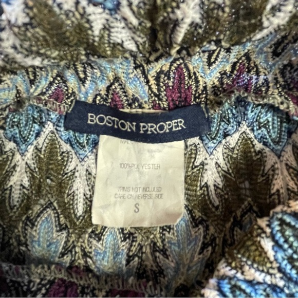 Boston Proper Vintage Women's Long Sleeve Turtleneck Multi Size Small - Picture 9 of 11